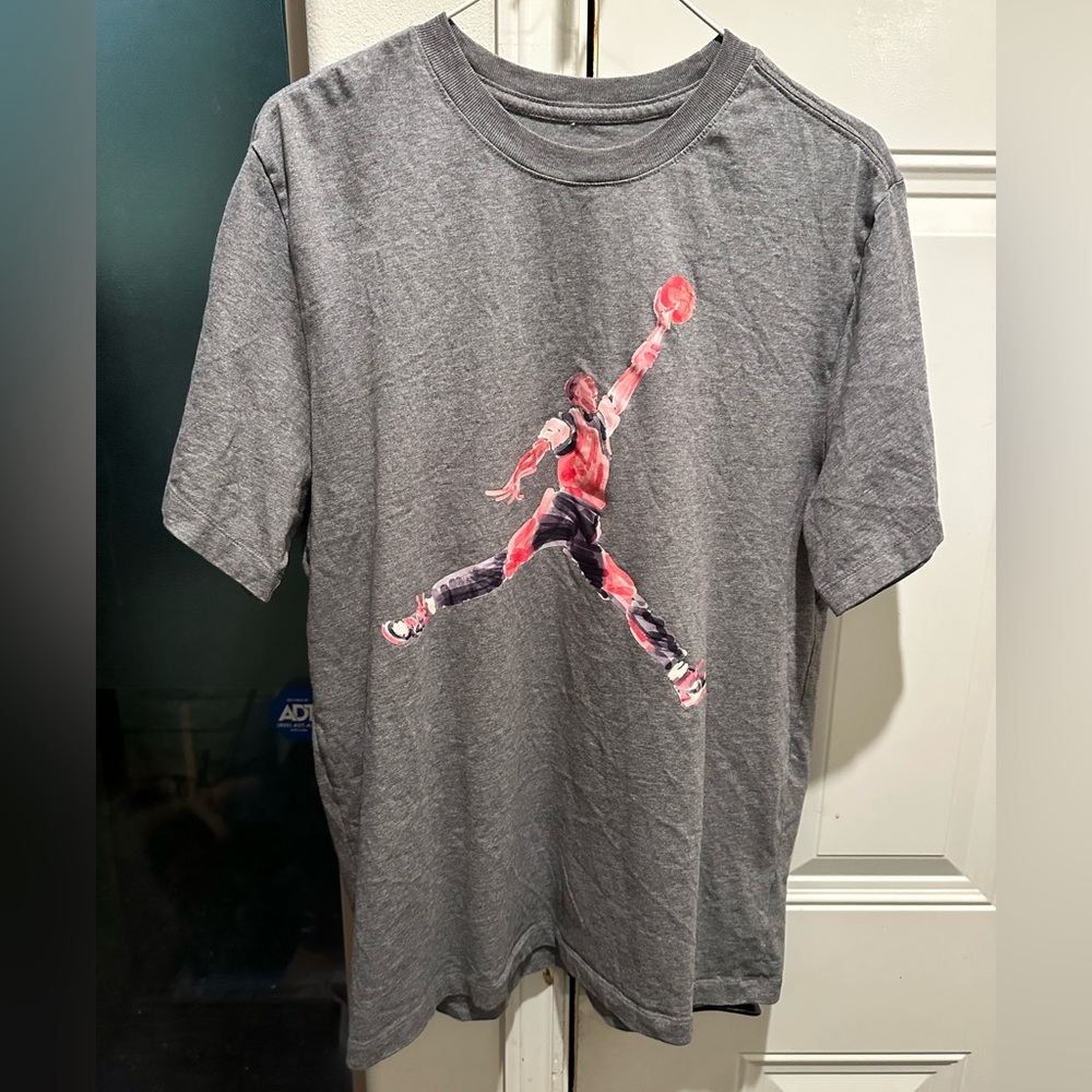 Jordan Brand Watercolor Jumpman Graphic T-Shirt Carbon Heather FN5980-091